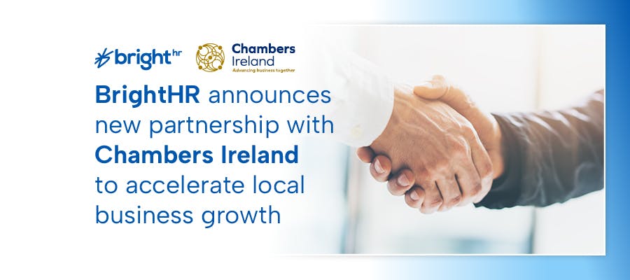 BrightHR partners with Chambers Ireland to accelerate local business growth hero image BrightHR partners with Chambers Ireland to accelerate local business growth hero image