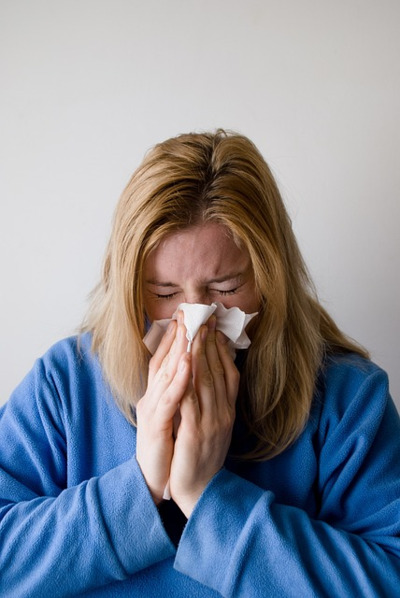 A person visibly ill in need of sick leave