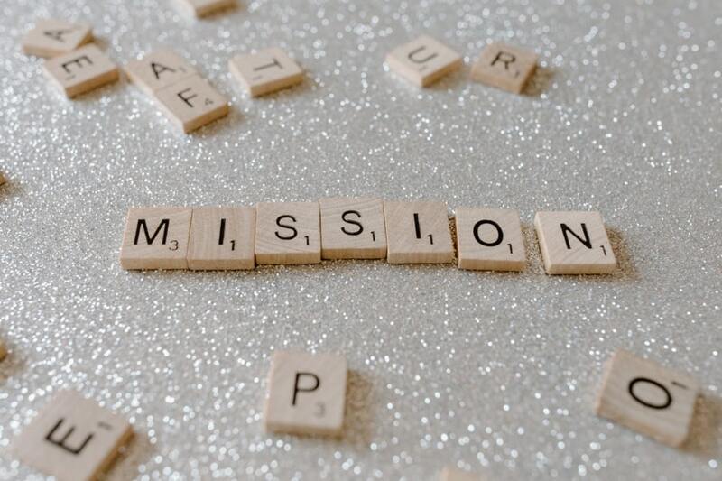 Word Mission written on scrabble tiles