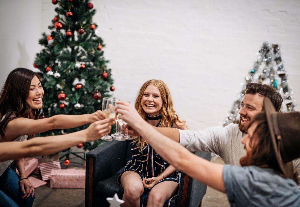 Group of people celebrating the Christmas public holiday