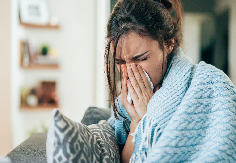 A person visibly ill receiving statuary sick pay