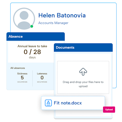 Sick Leave feature in BrightHR's  HR software