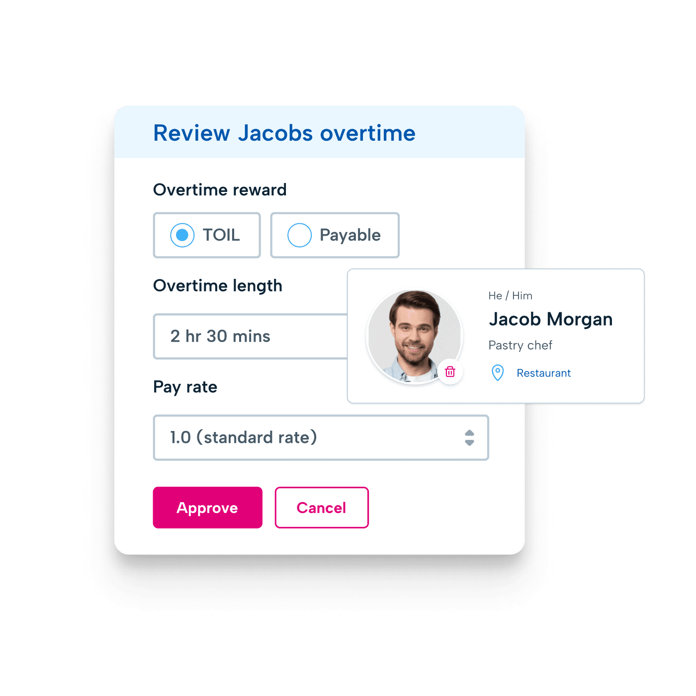 BrightHR Employee overtime tracker