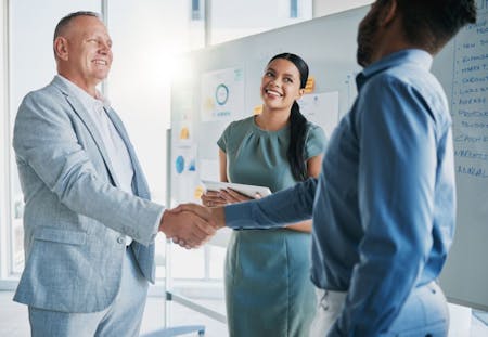 Hiring Employee A manager hiring a new employee to the business