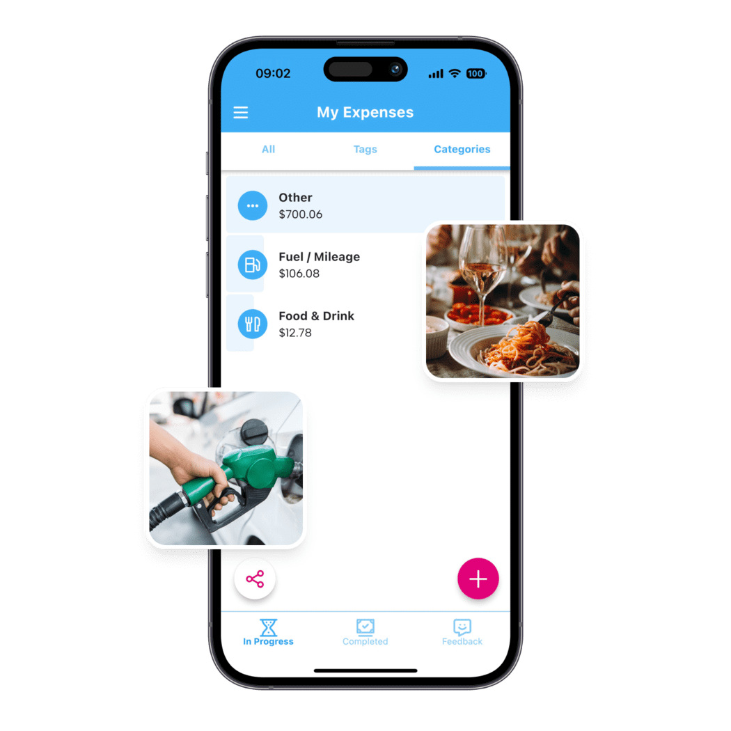 Business expenses app Business expenses app on phone