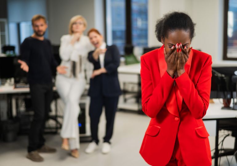 A person getting bullied at work