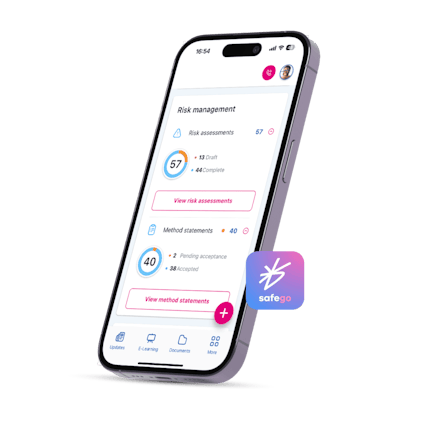 Phone displaying HR Software app