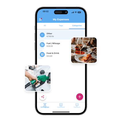 Business expenses Business expense tracker app on phone