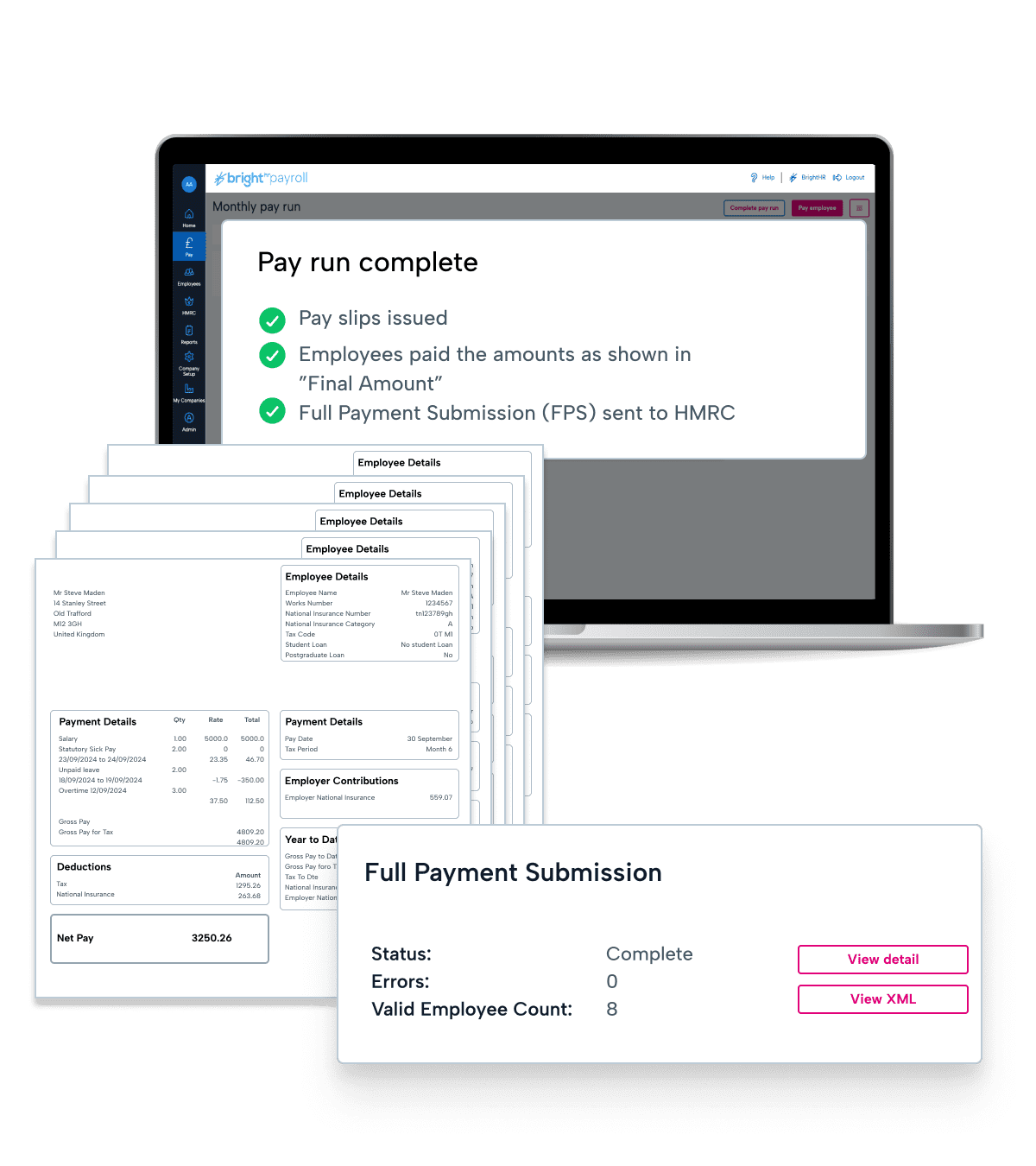 Payroll support Interface from BrightHR
