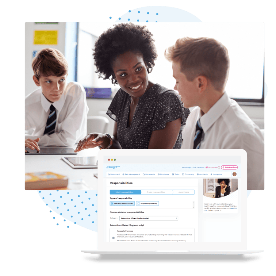 Education navigator software on display by teachers to students