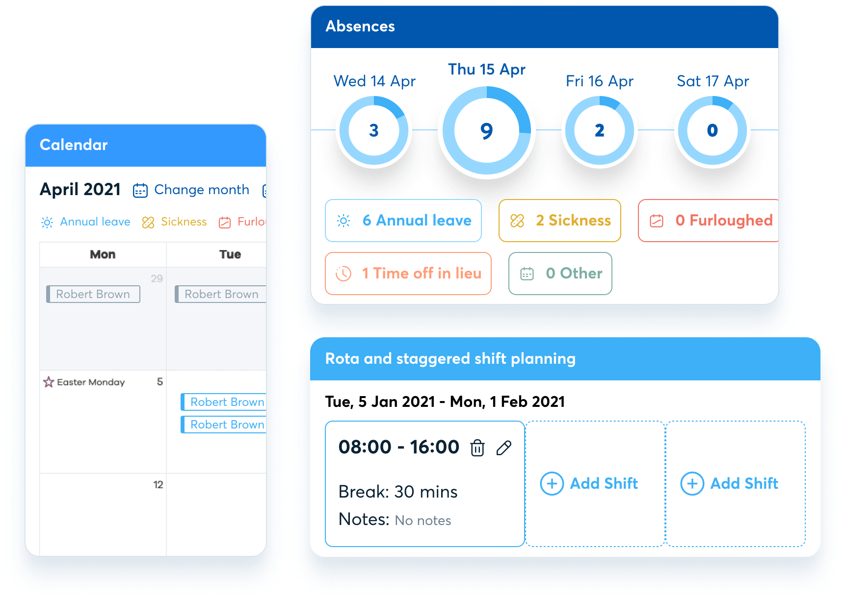 BrightHR software interface BrightHR software interface
