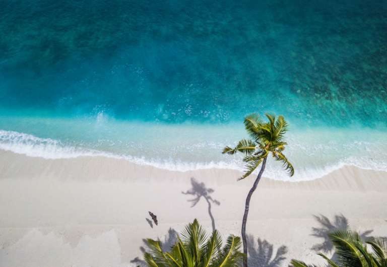 Employee vacation time Image of a beach