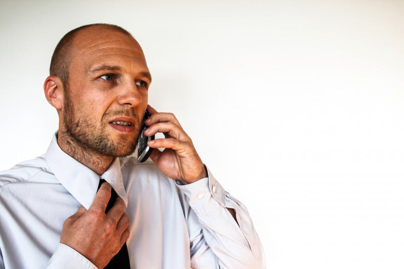 Male on the phone