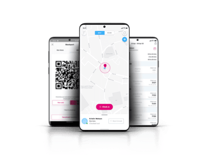 HRMS BrightHR software displayed on a phone