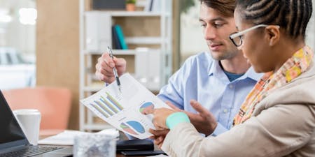 Employee performance improvement plan A review between two colleagues of an employee
