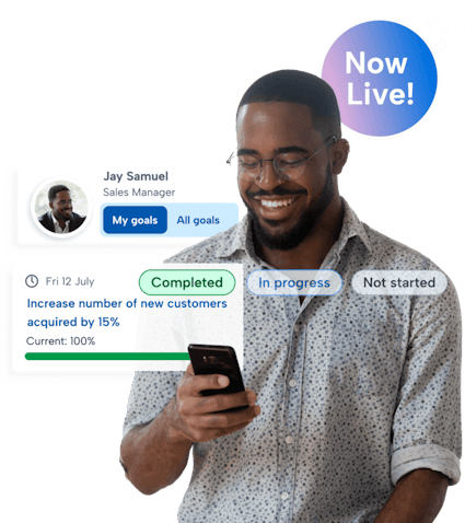 BrightHR user viewing goals and progress