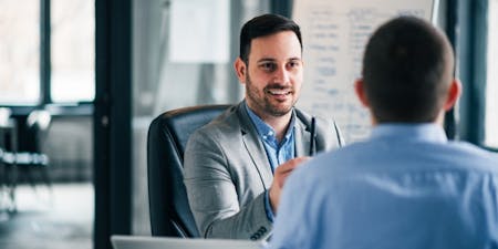 Conducting an employee appraisal A one-to-one meeting between employee and manager