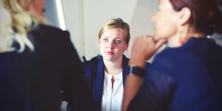 Employer conducting a group interview