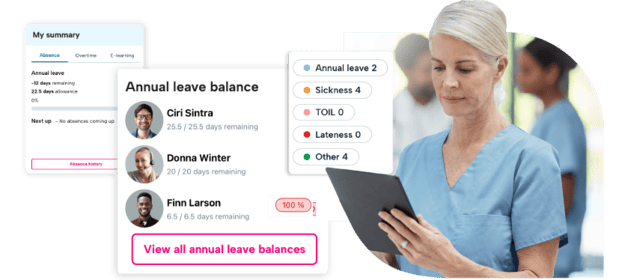 HR for the care sector Care worker using BrightHR to manage a team