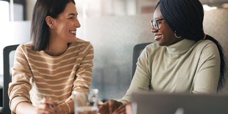 Career progression meeting Manager and employee in a career progression meeting