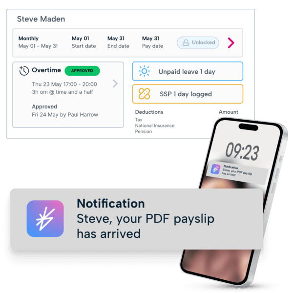 A simple solution for HR and payroll tasks BrightHR Payroll Software and Support Interface
