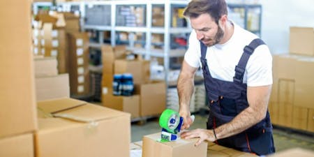 An agency worker supplied by a temporary work agency A temporary worker assigned to a job at a factory packing goods for delivery