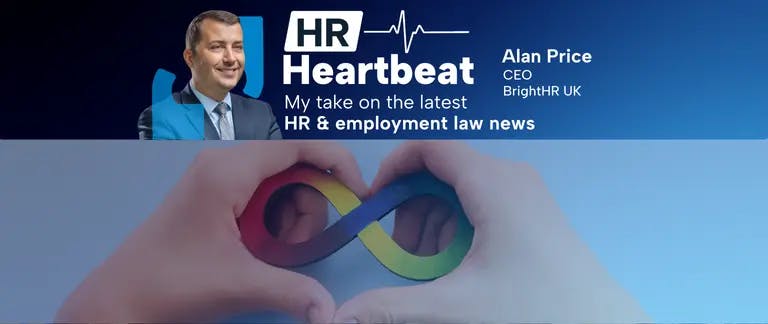 HR Heartbeat: Mind the (inclusion) gap, young workers leaving work over mental health, and… The symbol for neurodiversity being held in hands.