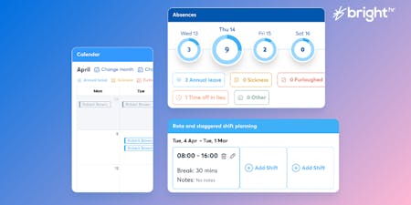 HR software products and features Example images of the BrightHR software for absence management and more