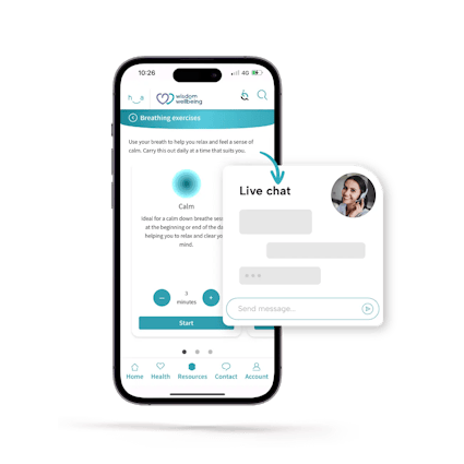 EAP Phone showcasing an employee assistant programme