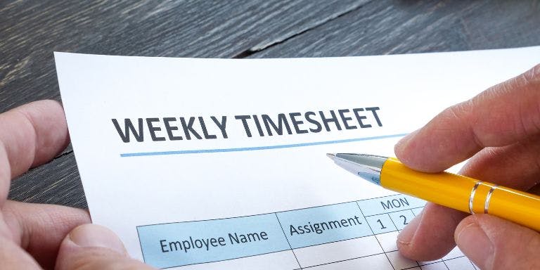 paper weekly timehseets