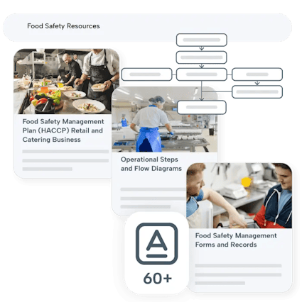 Screenshot of food safety resources in BrightSafe