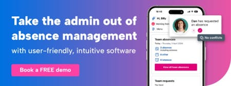 BrightHR employee absence software app on smartphone