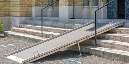 Ramp entrance into building