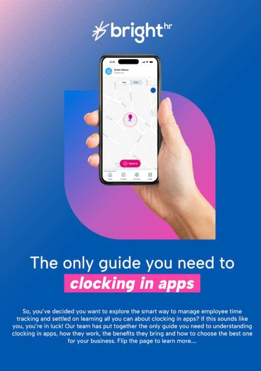 image of phone with clocking in app
