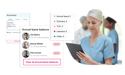 Care industry HR software A care worker using BrightHR software to manage employee annual leave