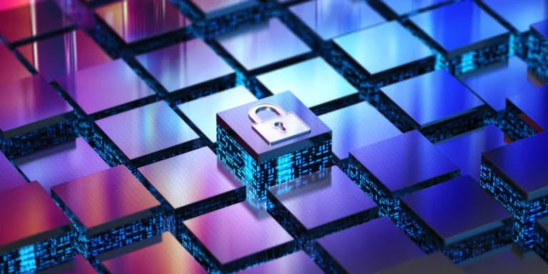 An abstract image of cubes representing cybersecurity