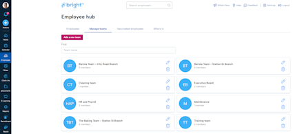 The image shows a screenshot of the "My Account" page of the "My Business" app. The page is divided into three sections: "My Profile", "My Business", and "My Settings". The "My Profile" section is the main page, displaying the user's profile information. The "My Business" section is a list of the user's business contacts, including the user's name, email address, phone number, and business hours. The "My Settings" section is a list