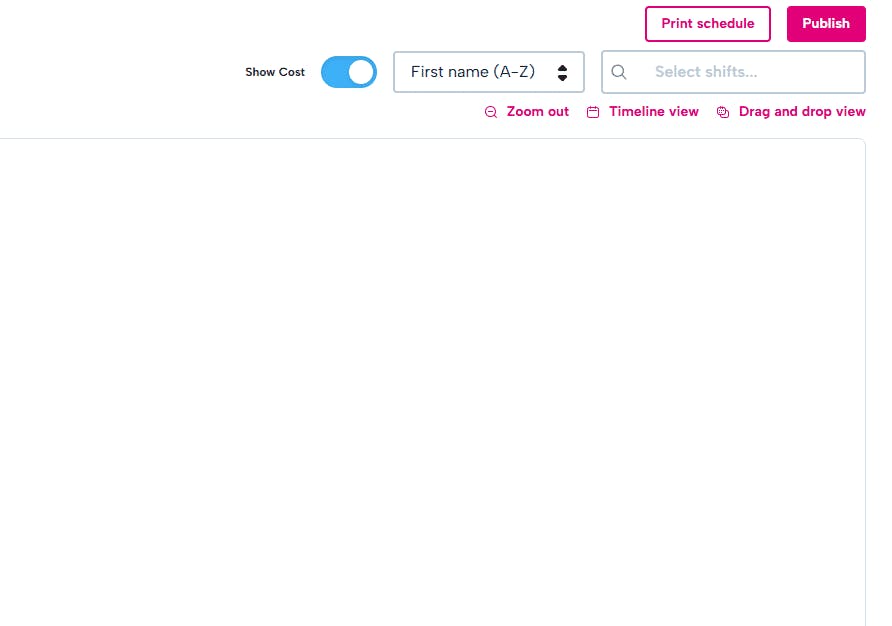 Cost of shifts button