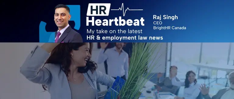 Office workers waving to their coworker while smiling Office workers waving to their coworker while smiling