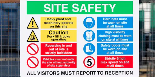 Construction site safety guidance for employers