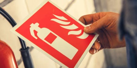 Fire safety sign