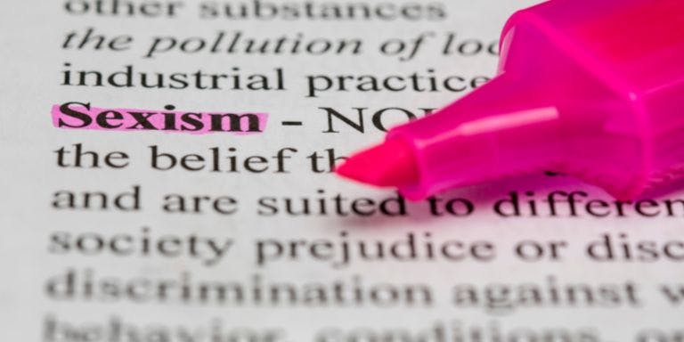 Sexisim definition highlighted in a disctionary