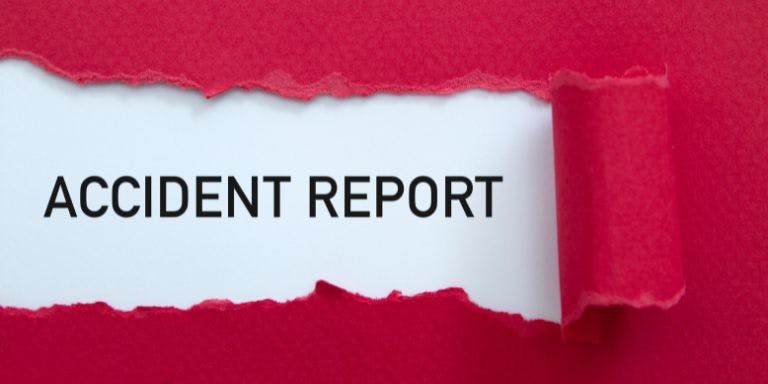 Accident reporting under RIDDOR Accident report