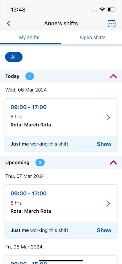 my shifts