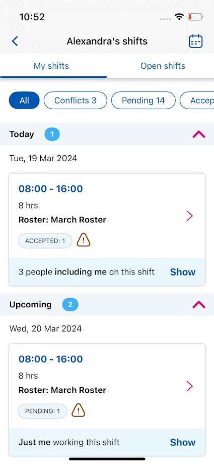 Roster details