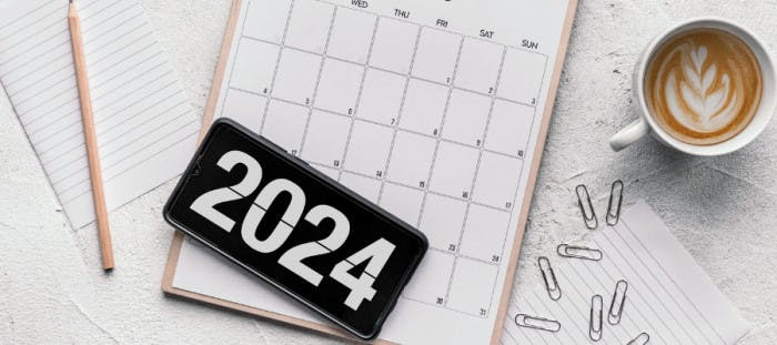 Calendar on desk