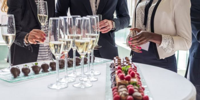 Drinks at a Christmas Party