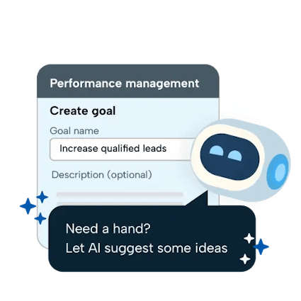 A chatbot message with a blue background and white text.