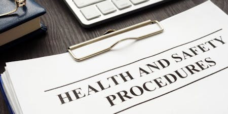 The HSE A document displaying health and safety procedures at work