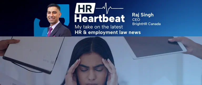 A woman with her hands pressed against her temple. Pictured out of frame are 2 people with their hands stretched out towards her head. One is holding a table, the other is holding a clipboard, the idea is she is stressed out by their requests